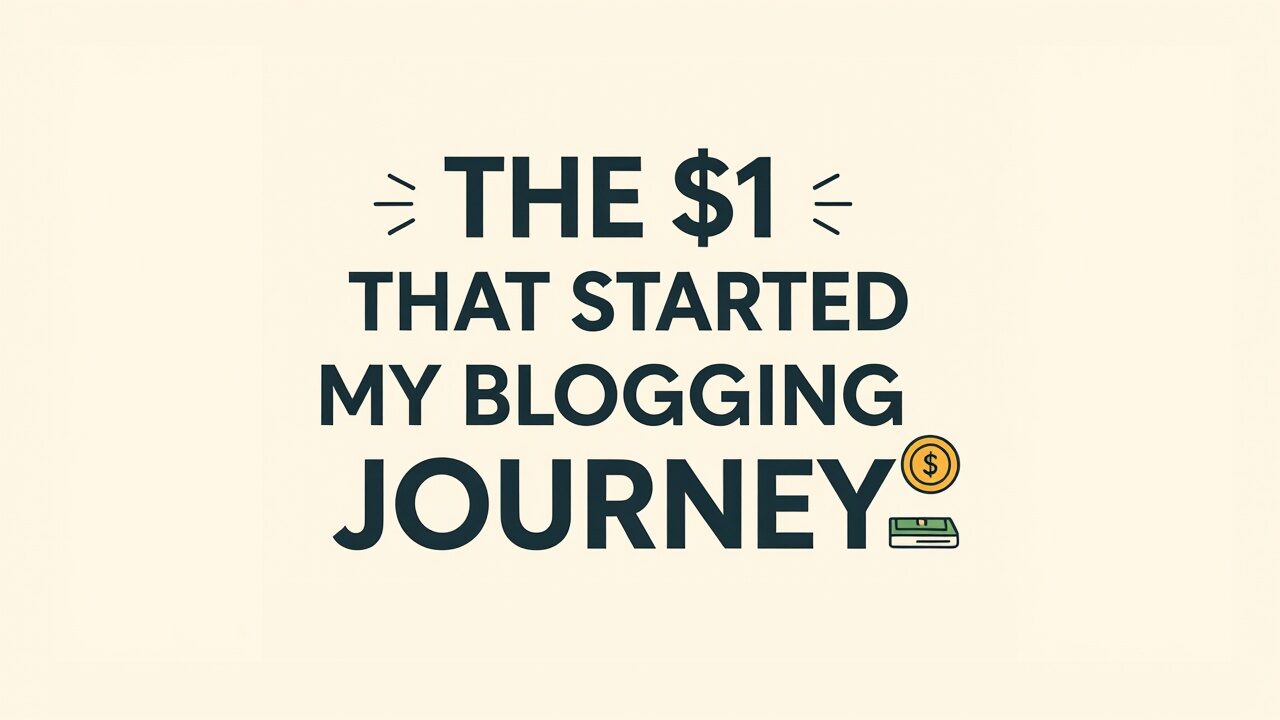 the one dollar that started my blogging journey